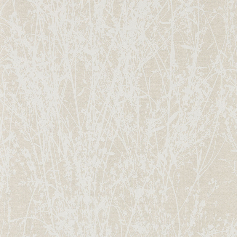 215695 Meadow Canvas Country Woodland White and Parchment Wallpaper by Sanderson