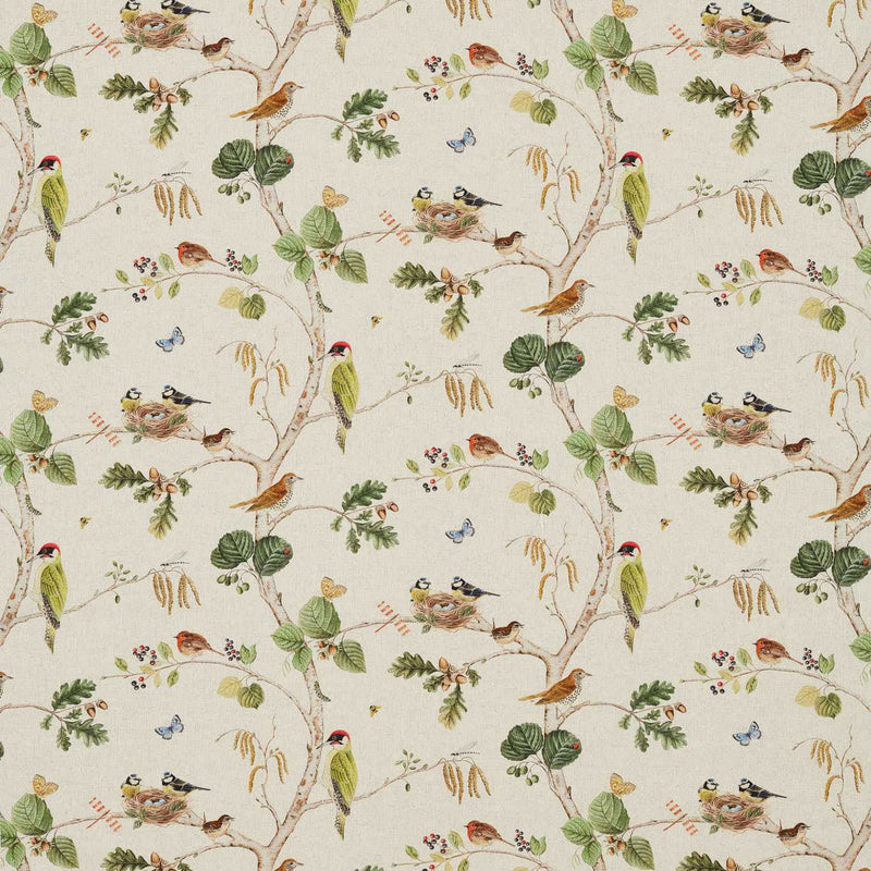 225511 Woodland Chorus Arboretum Linen Multi Fabric by Sanderson