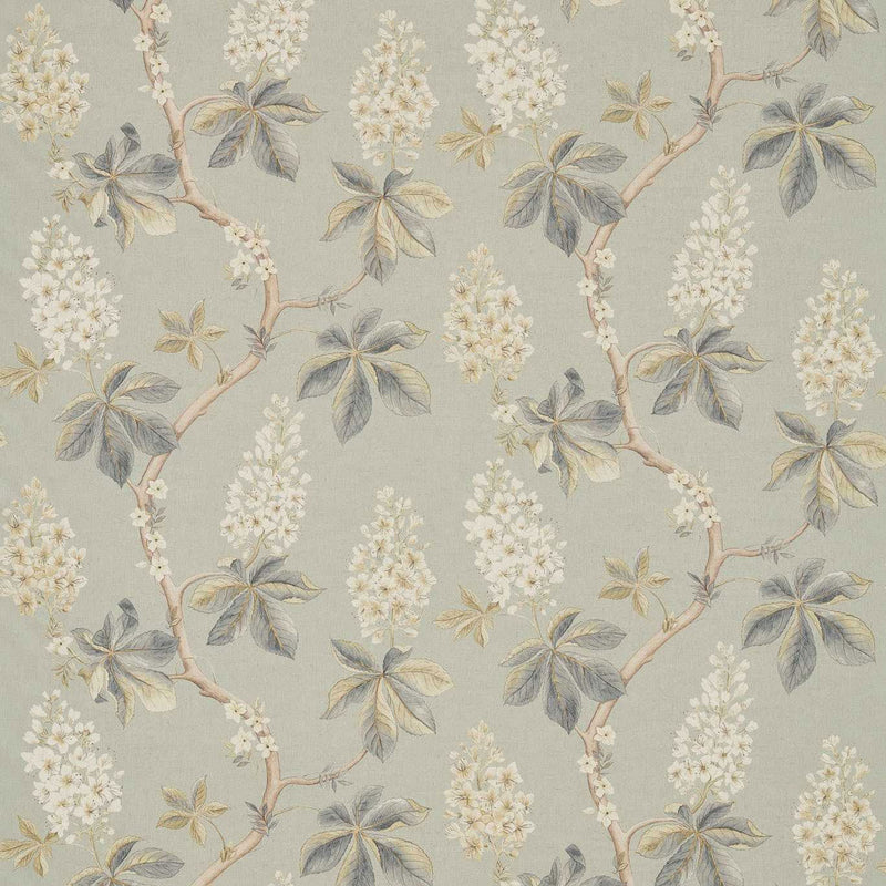 225513 Chestnut Tree Arboretum Grey Blue and Sage Fabric by Sanderson