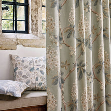 225513 Chestnut Tree Arboretum Grey Blue and Sage Fabric by Sanderson
