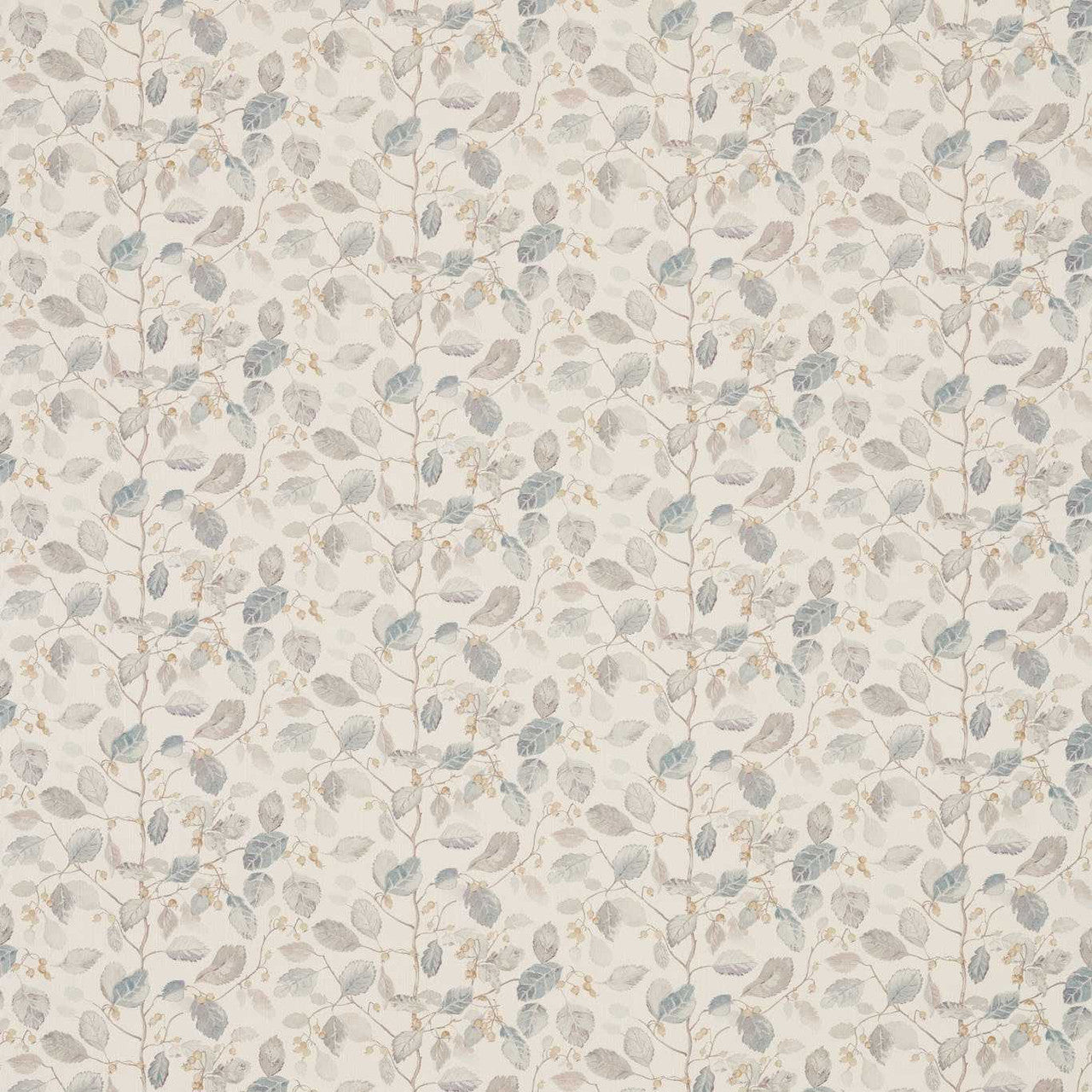 225531 Woodland Berries Arboretum Grey and Silver Fabric by Sanderson