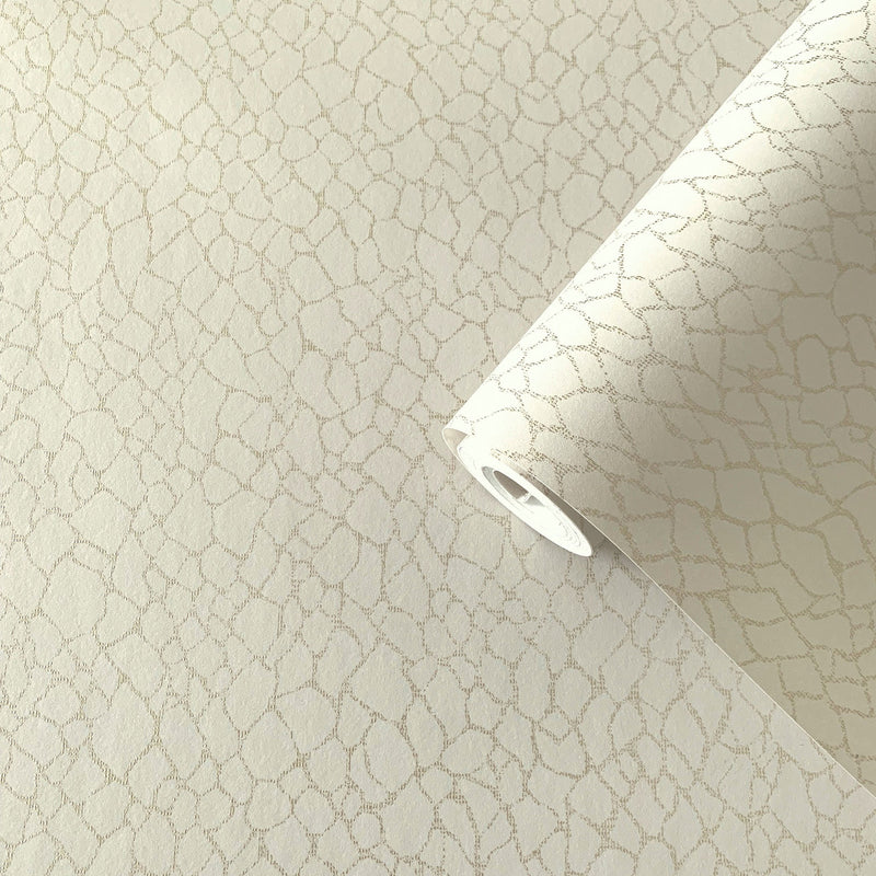 DWP0232-01 Webbing Boutique Metallic Cream Wallpaper by Galerie