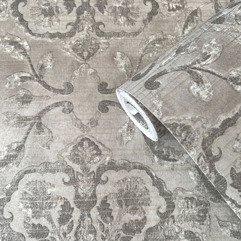 DWP0353-04 Floral Stripe Elegance Wallpaper By Galerie