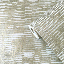 DWP0357-02 Stripy Shimmer Elegance Wallpaper By Galerie