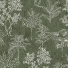 DWP0361-01 Floating Foliage Zen Green Wallpaper By Galerie