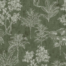 DWP0361-01 Floating Foliage Zen Green Wallpaper By Galerie