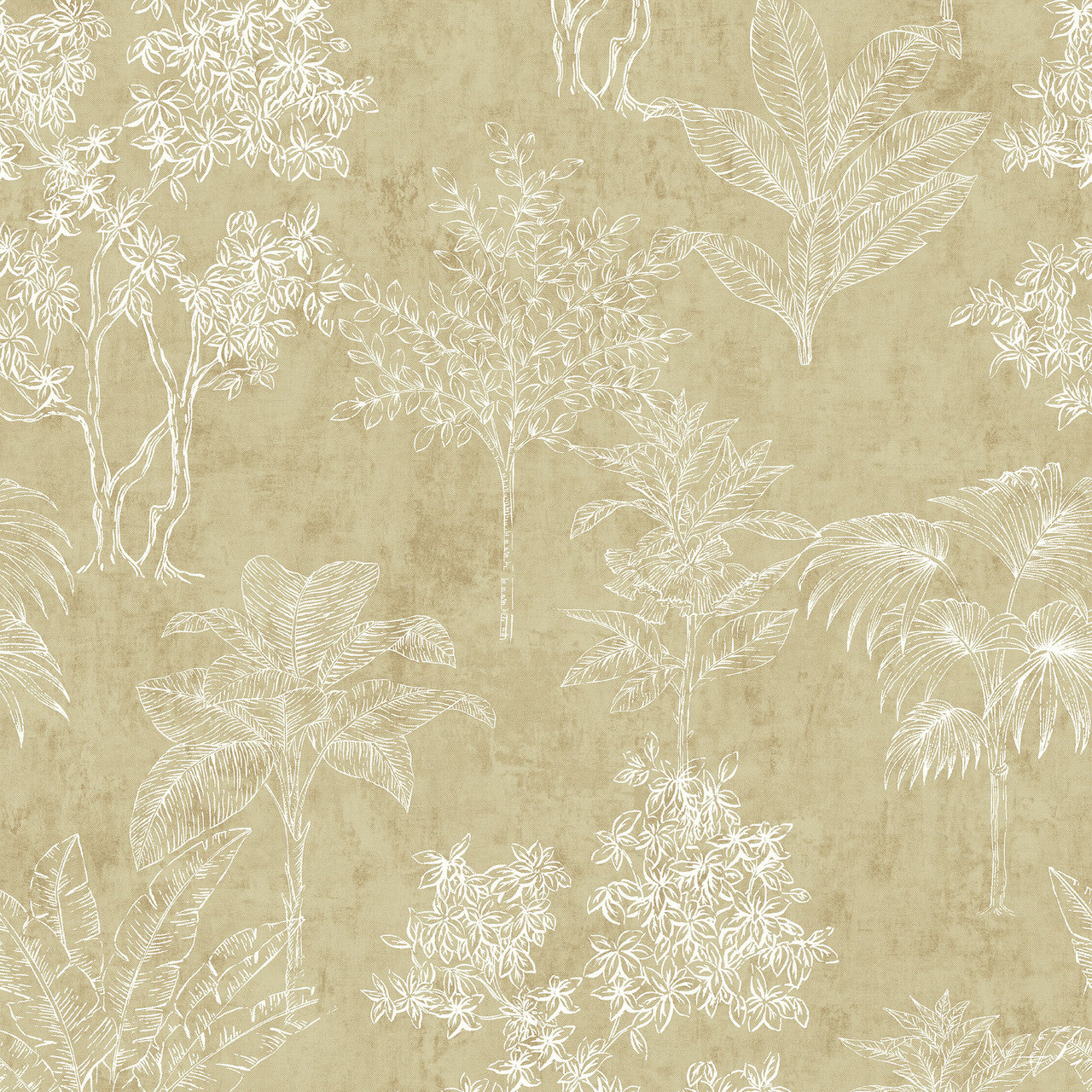 DWP0361-03 Floating Foliage Zen Bronze Brown Wallpaper By Galerie