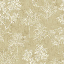 DWP0361-03 Floating Foliage Zen Bronze Brown Wallpaper By Galerie