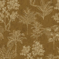 Floating Foliage Zen Gold Wallpaper By Galerie