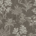 Floating Foliage Zen Silver Grey Wallpaper By Galerie