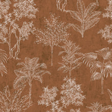 DWP0361-07 Floating Foliage Zen Orange Wallpaper By Galerie