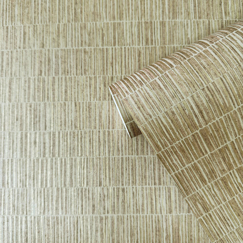 DWP0362-02 Bamboo Screen Zen Bronze Brown Wallpaper By Galerie