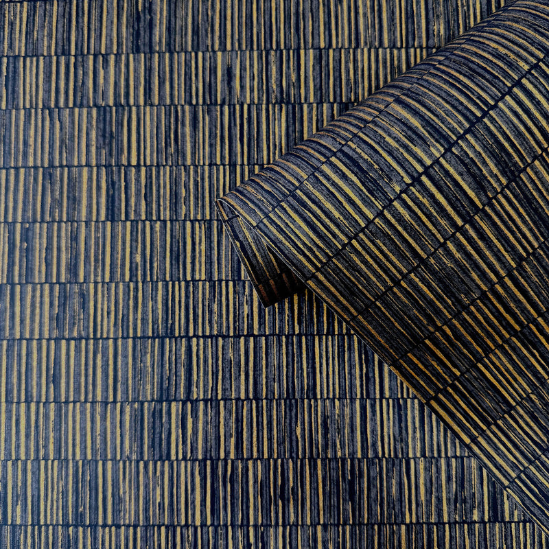 DWP0362-09 Bamboo Screen Zen Blue Wallpaper By Galerie