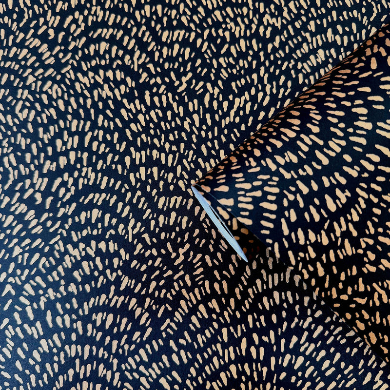 DWP0363-09 Fan Fleck Zen Rose Gold Wallpaper By Galerie