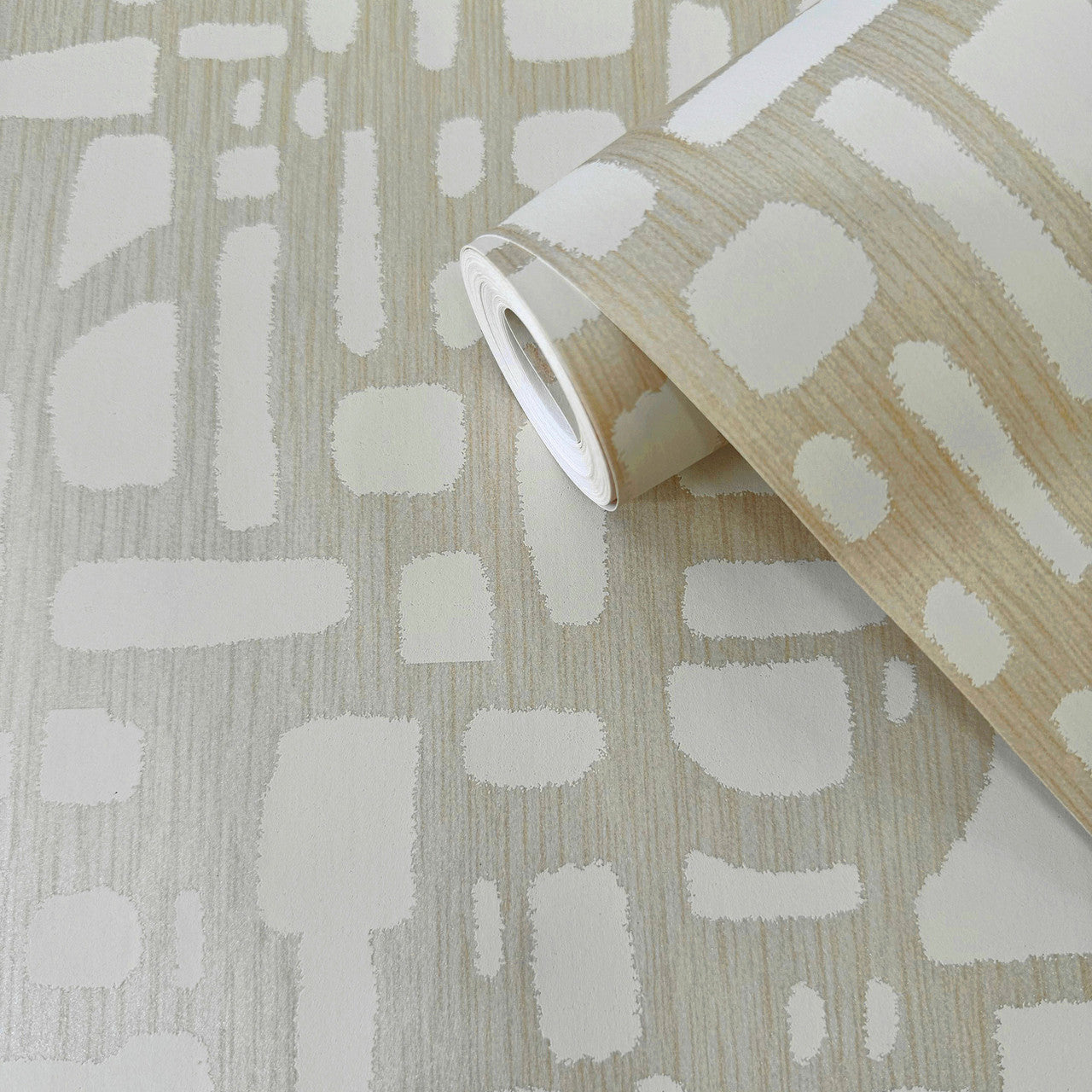 DWP0364-02 Chunky Geo Zen Cream Wallpaper By Galerie