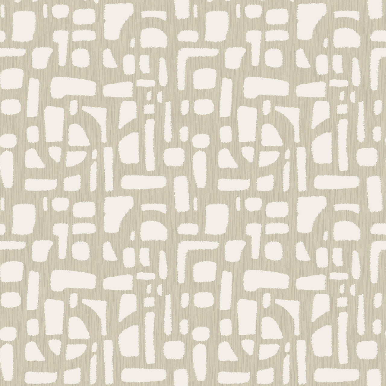 DWP0364-02 Chunky Geo Zen Cream Wallpaper By Galerie