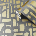 DWP0364-03 Chunky Geo Zen Gold Wallpaper By Galerie