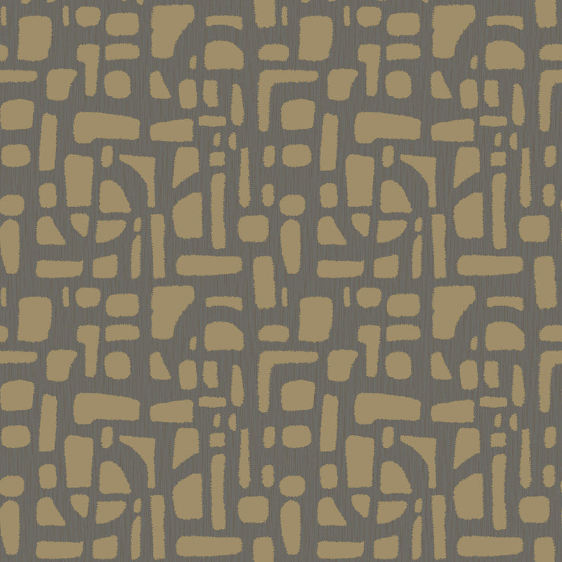 DWP0364-03 Chunky Geo Zen Gold Wallpaper By Galerie