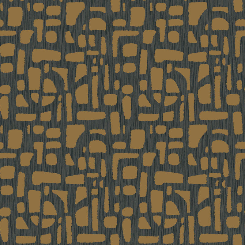 DWP0364-04 Chunky Geo Zen Rose Gold Wallpaper By Galerie