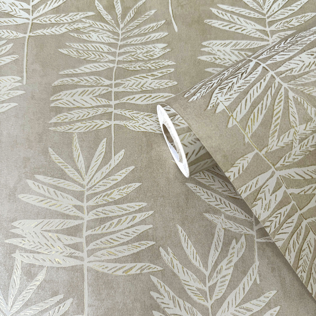 DWP0365-03 Tumbling Leaf Zen Cream Wallpaper By Galerie