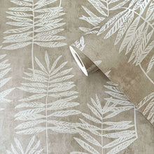 DWP0365-05 Tumbling Leaf Zen Silver Grey Wallpaper By Galerie