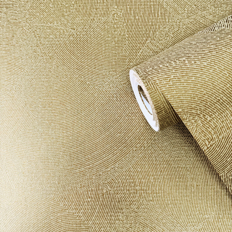 DWP0366-04 Plaster Fan Zen Gold Wallpaper By Galerie