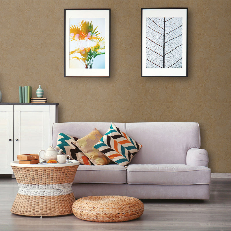 DWP0366-05 Plaster Fan Zen Rose Gold Wallpaper By Galerie