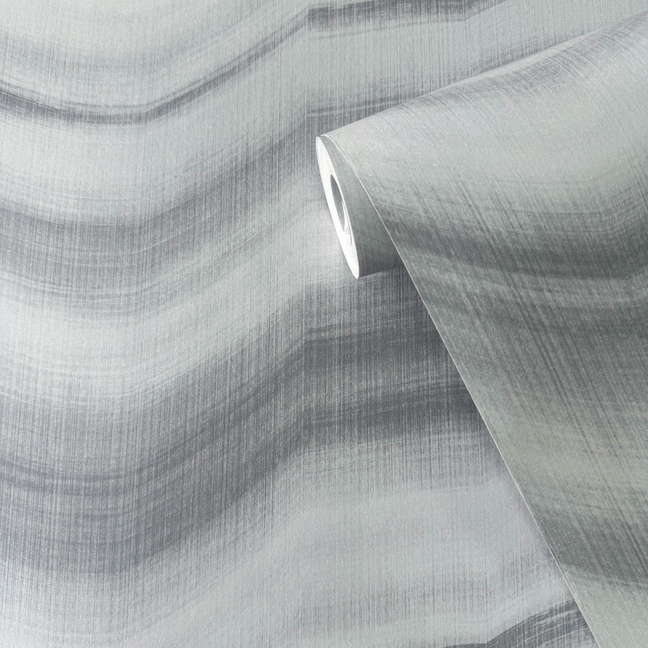 DWP0367-04 Cloudy Stripe Zen Silver Grey Wallpaper By Galerie