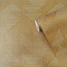 DWP0368-02 Cleopatra Zen Yellow Wallpaper By Galerie