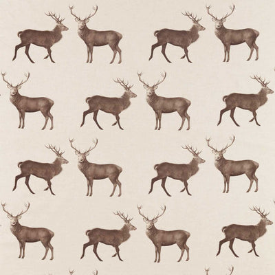 Evesham Deer Linen and Chalk Fabric by Sanderson