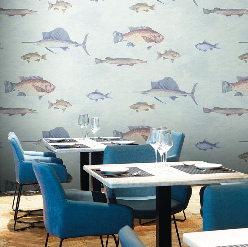 DYW0002 Aquatic Discovery Teal Wallpaper By Sketch Twenty 3