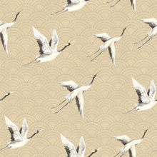 DYW0013 Japanese Cranes Discovery Rich Gold Wallpaper By Sketch Twenty 3