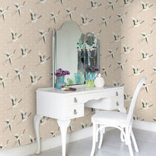 DYW0014 Japanese Cranes Discovery Salmon Wallpaper By Sketch Twenty 3