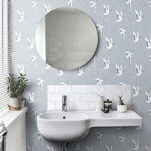 DYW0015 Japanese Cranes Discovery Teal Wallpaper By Sketch Twenty 3