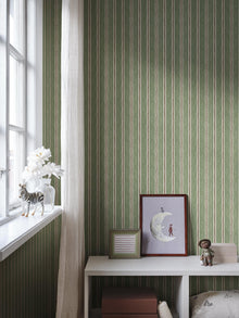 S10761 Dark Green Albin Familjen Mural by Sandberg