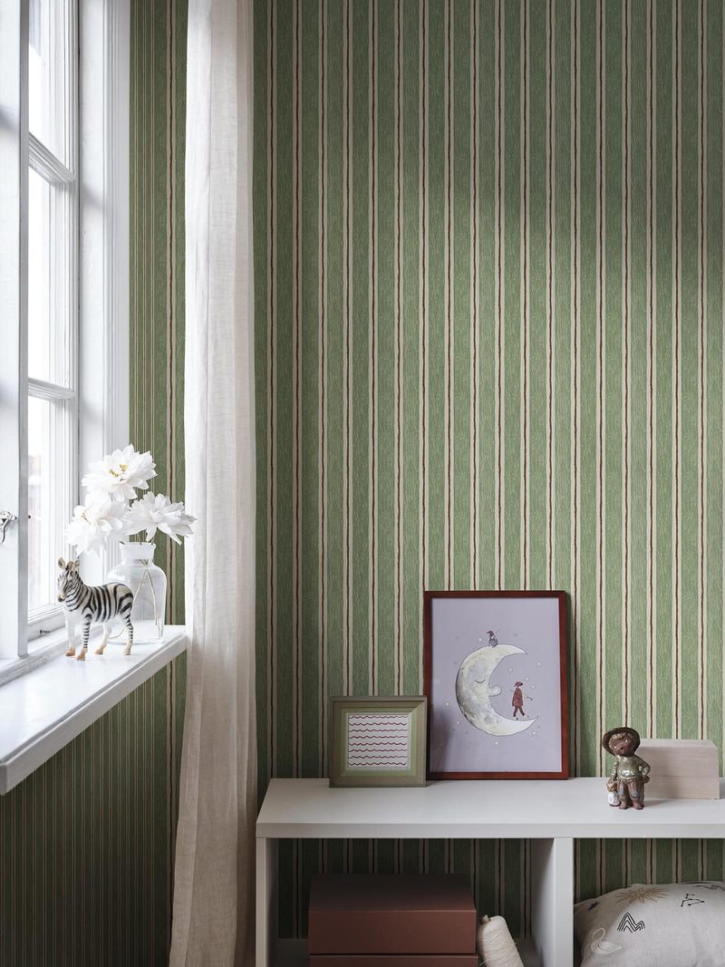 S10761 Dark Green Albin Familjen Mural by Sandberg