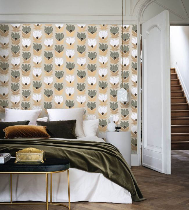 Dauphine Square Jasmin Wallpaper by Casamance