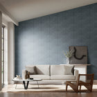 112929 Dawning Colour 3 Copenhagen Blue Wallpaper by Harlequin