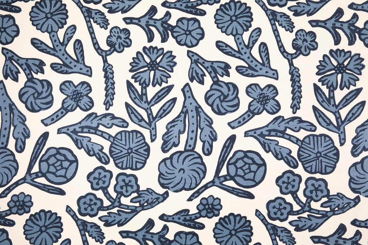 Day Dark Indigo fabric by Christopher Farr Cloth
