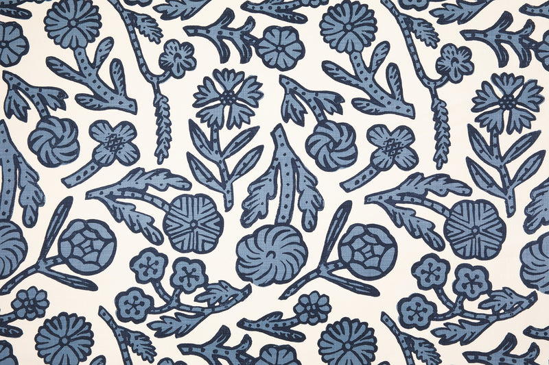 Day Dark Indigo fabric by Christopher Farr Cloth