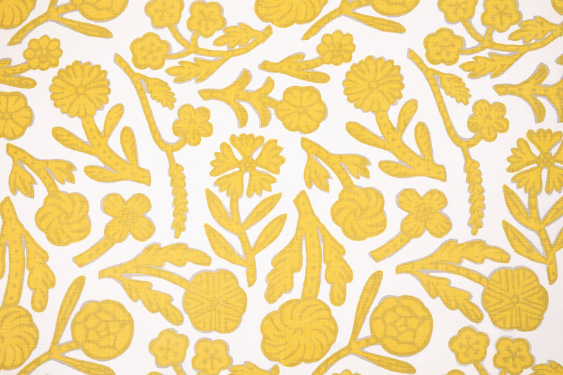 Day Lemon fabric by Christopher Farr Cloth