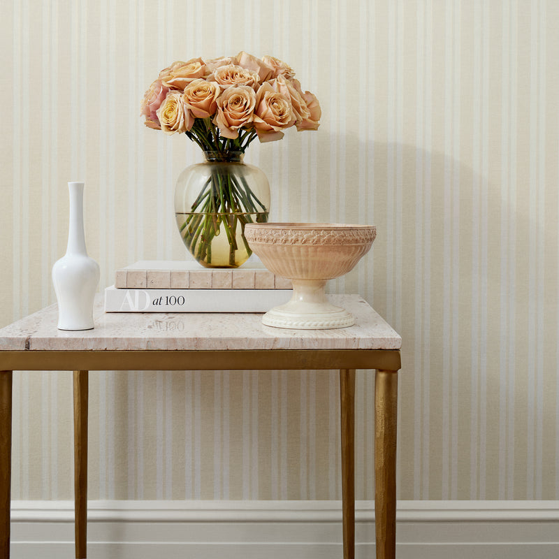 Ryland Stripe Devon Blush Wallpaper by Anna French | AT24594
