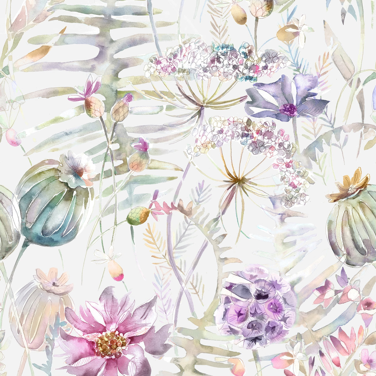 Edenmuir Raspberry Wallpaper by Voyage Maison | EDENMUI/WPO/RAS