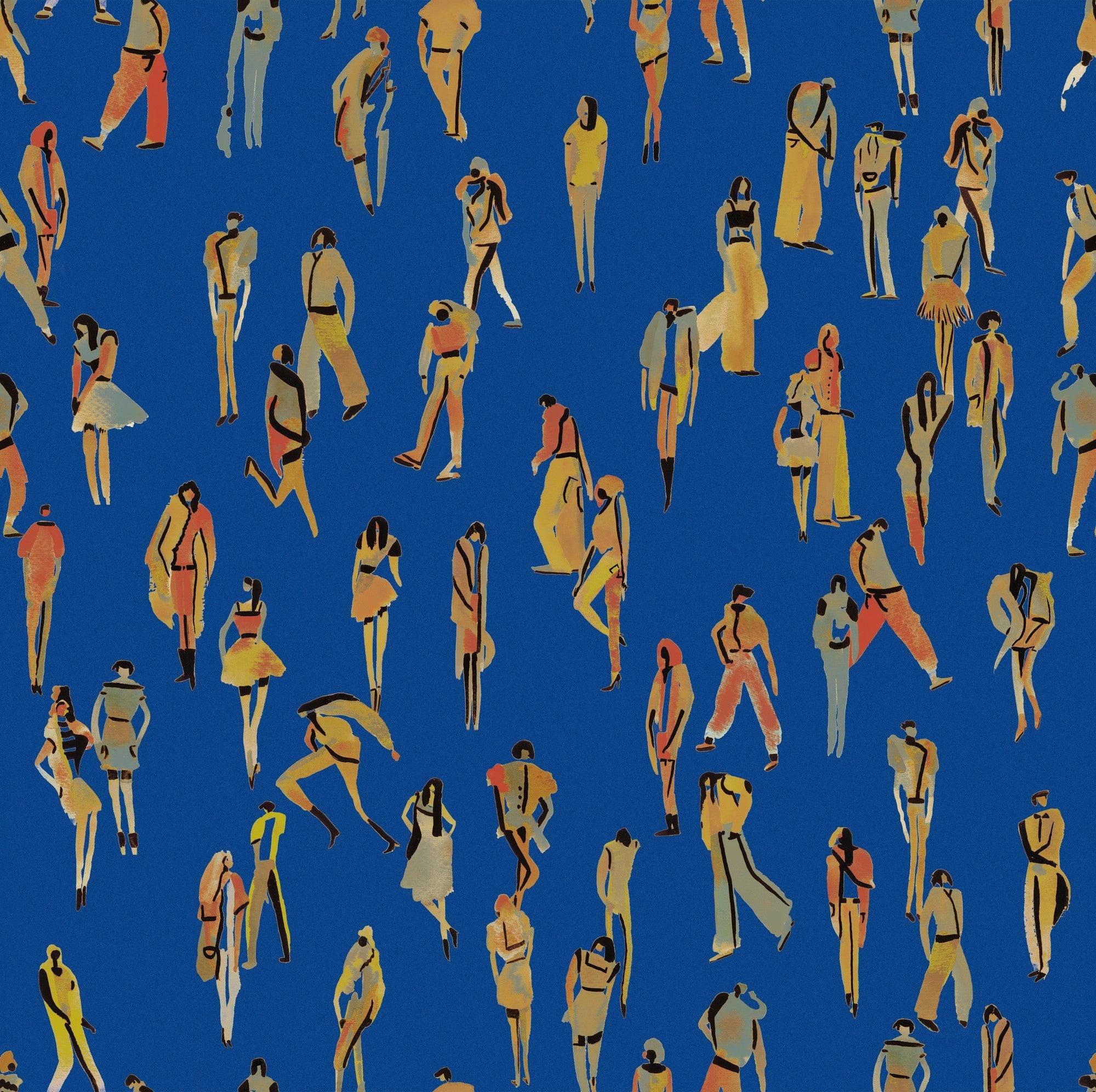 EF4901-3 Unique people Blue L'Enfant Terrible Wallpaper by Tres Tintas