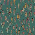 Unique people Turquoise L'Enfant Terrible Wallpaper by Tres Tintas