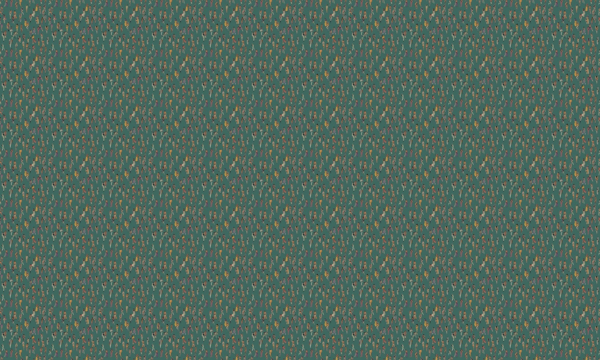 EF4901-4 Unique people Turquoise L'Enfant Terrible Wallpaper by Tres Tintas
