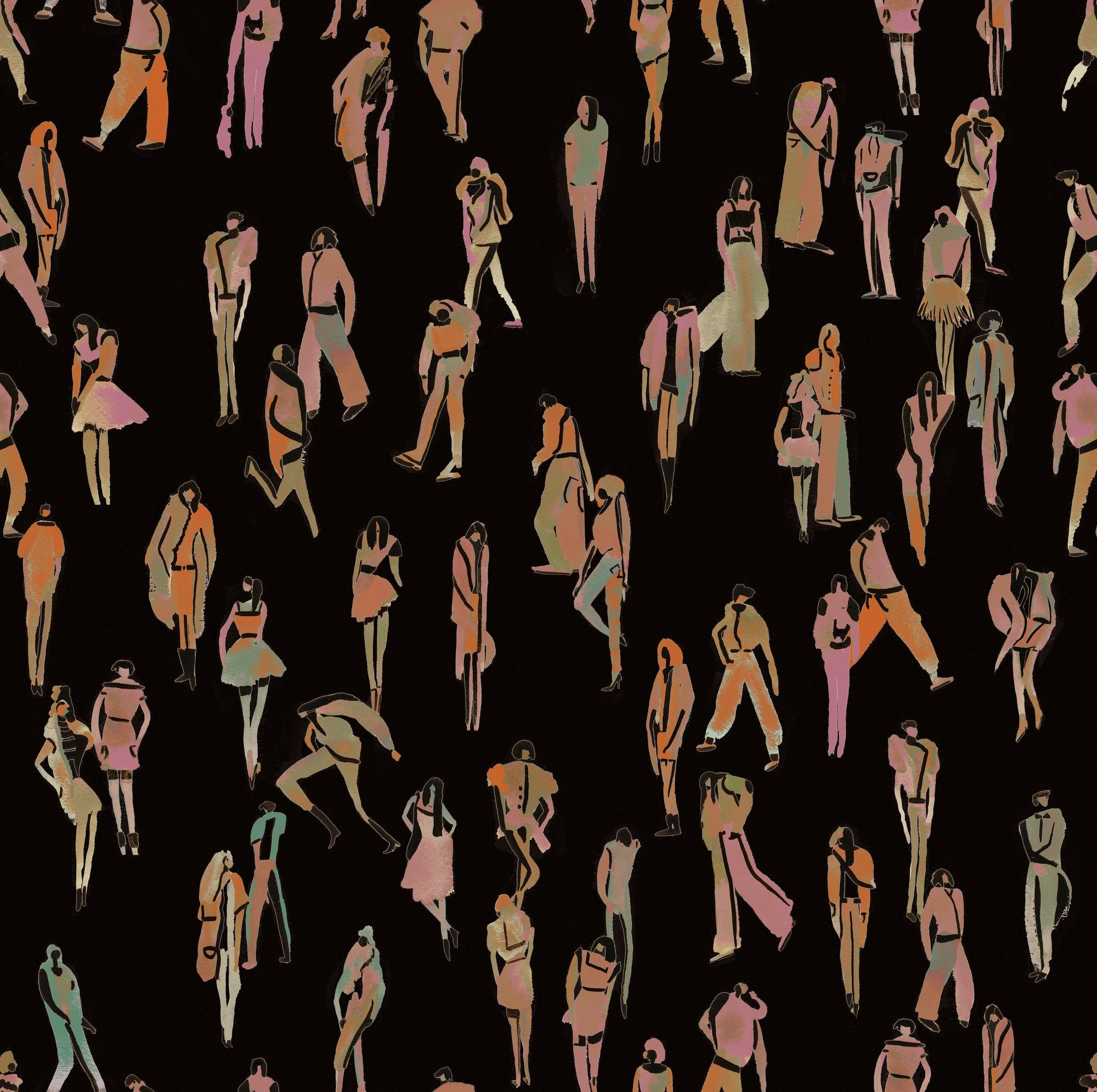 EF4901-5 Unique people Black L'Enfant Terrible Wallpaper by Tres Tintas