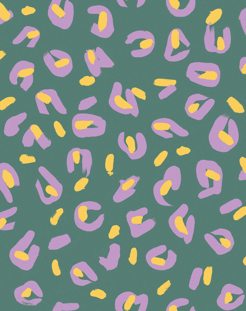 EF4903-3 Funky Leopard Turquoise L'Enfant Terrible Wallpaper by Tres Tintas