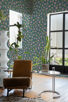 EF4903-3 Funky Leopard Turquoise L'Enfant Terrible Wallpaper by Tres Tintas