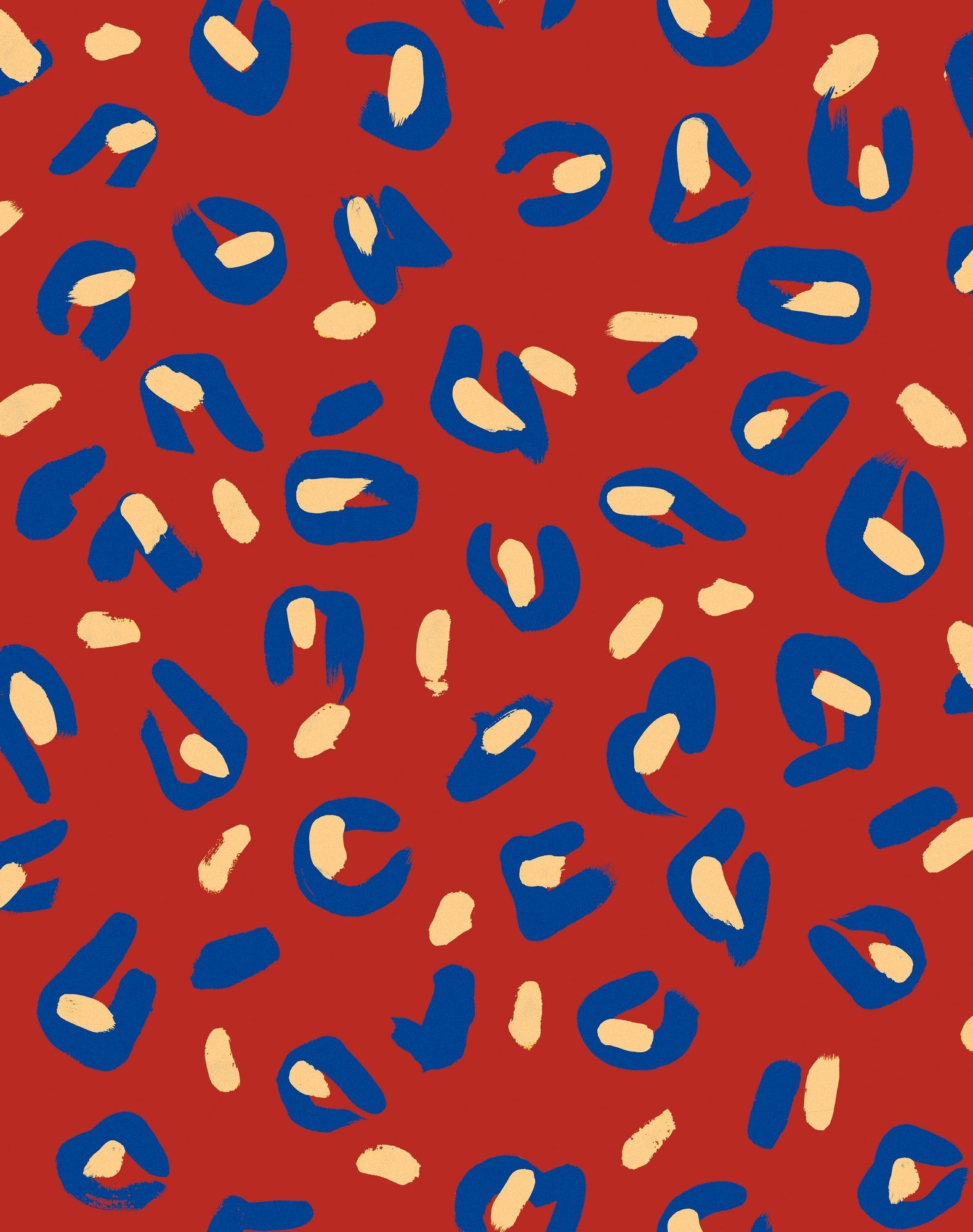 EF4903-4 Funky Leopard Red L'Enfant Terrible Wallpaper by Tres Tintas
